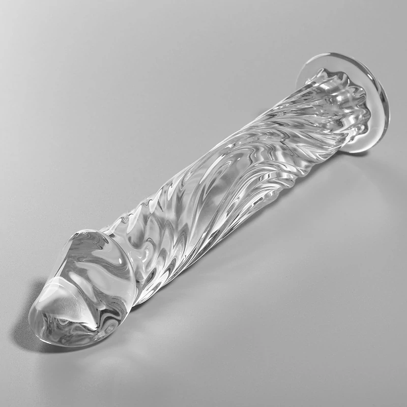 Skleněné Dildo - čiré, Penis