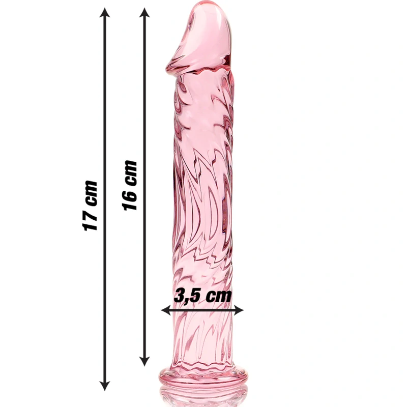 Skleněné Dildo - čiré, Penis